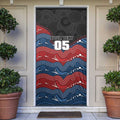 Custom Roosters Door Cover Chicken Mascot With Aboriginal Indigenous