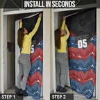 Custom Roosters Door Cover Chicken Mascot With Aboriginal Indigenous