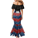 Custom Roosters Family Matching Mermaid Dress and Hawaiian Shirt Chicken Mascot With Aboriginal Indigenous