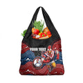 Custom Roosters Grocery Bag Chicken Mascot With Aboriginal Indigenous