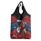 Custom Roosters Grocery Bag Chicken Mascot With Aboriginal Indigenous