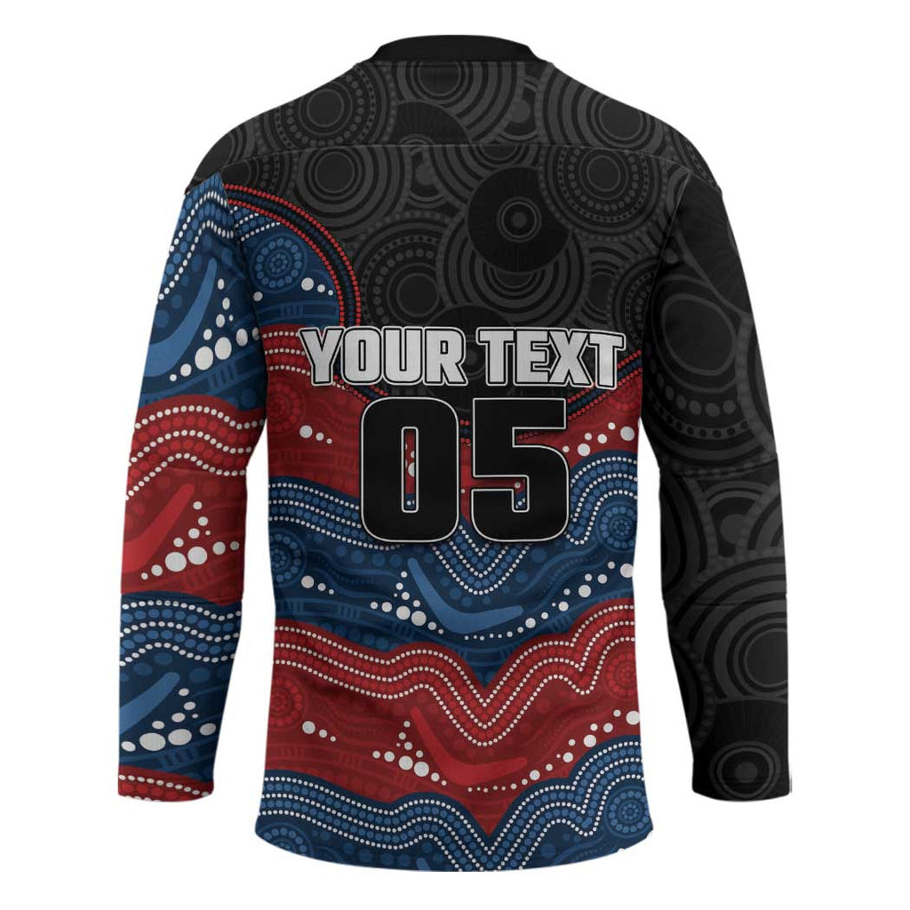 Custom Roosters Hockey Jersey Chicken Mascot With Aboriginal Indigenous