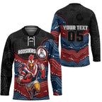 Custom Roosters Hockey Jersey Chicken Mascot With Aboriginal Indigenous