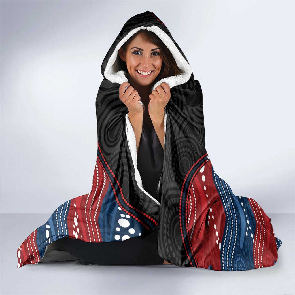 Custom Roosters Hooded Blanket Chicken Mascot With Aboriginal Indigenous