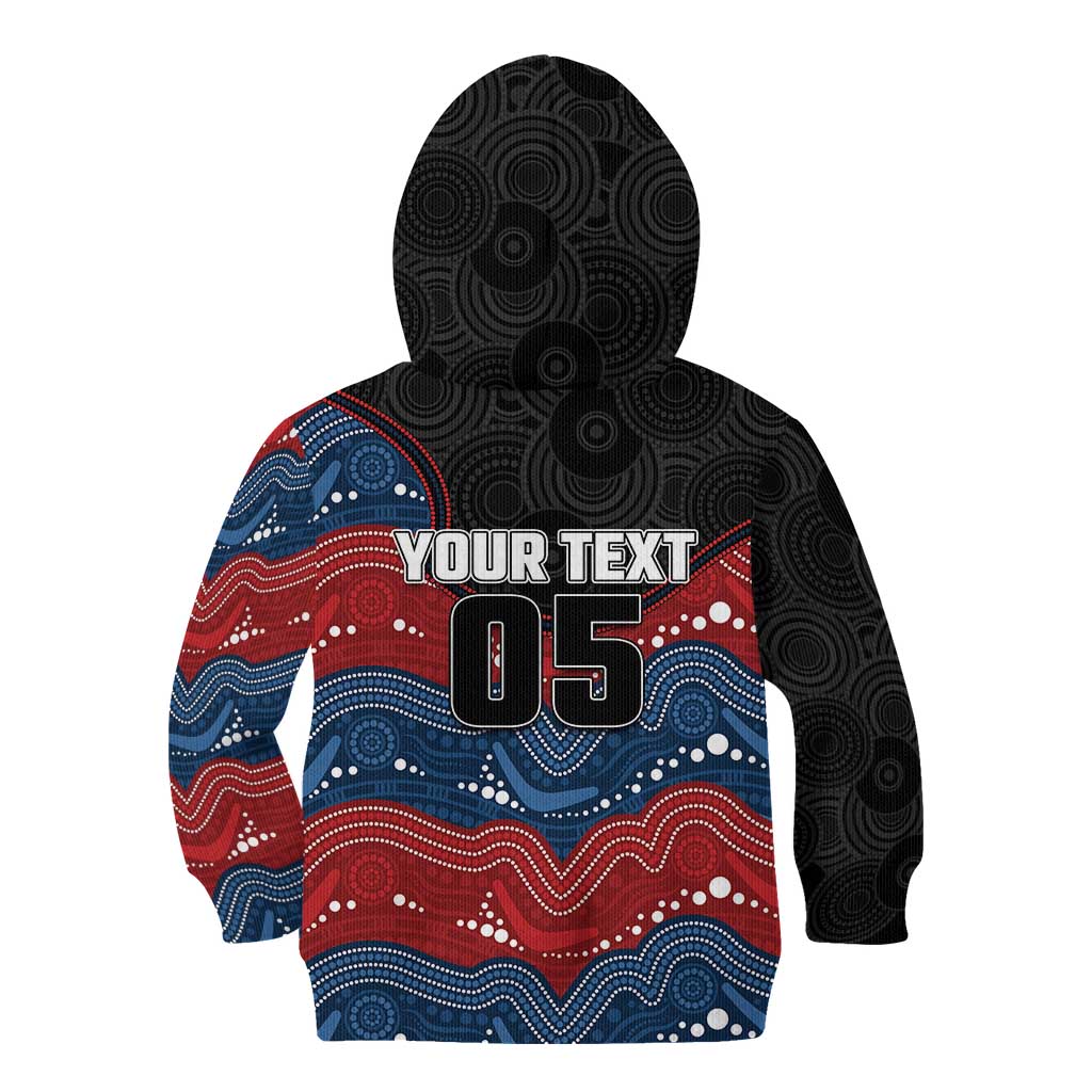 Custom Roosters Kid Hoodie Chicken Mascot With Aboriginal Indigenous