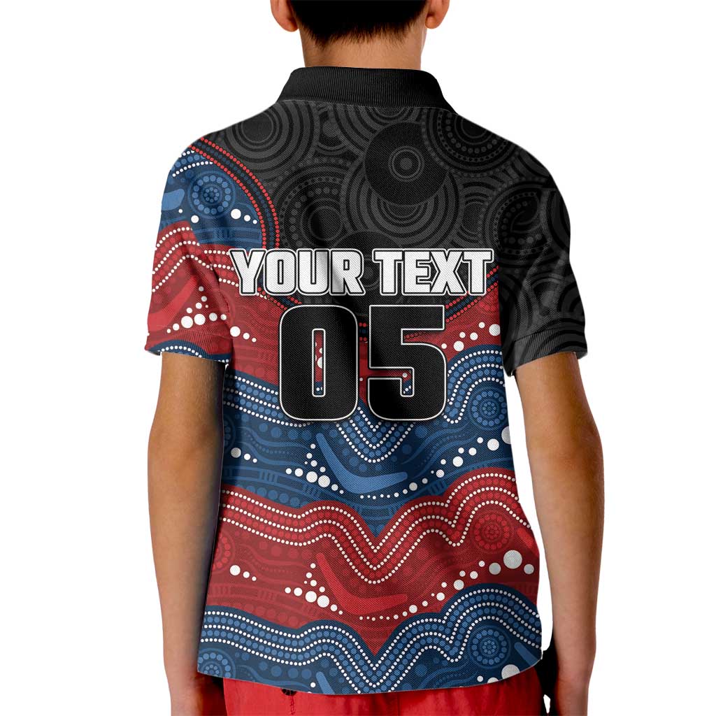 Custom Roosters Kid Polo Shirt Chicken Mascot With Aboriginal Indigenous