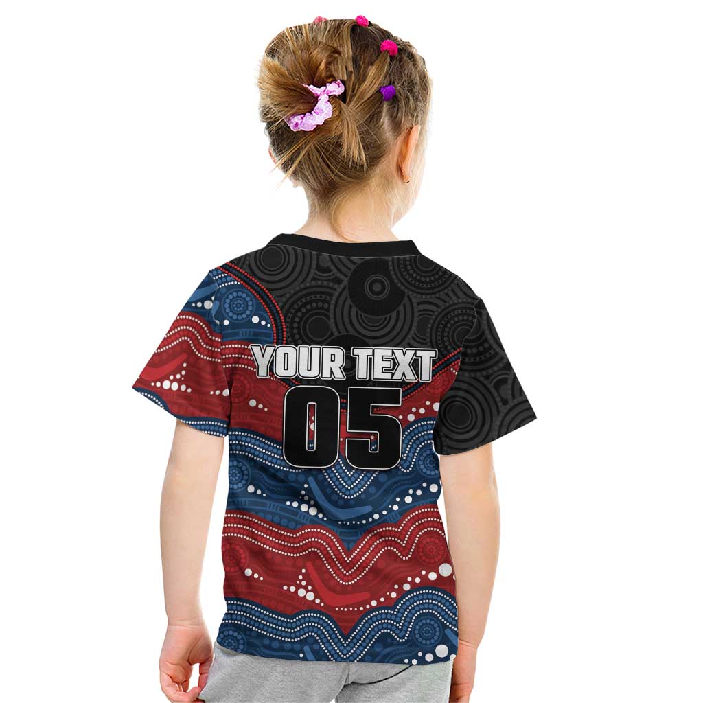 Custom Roosters Kid T Shirt Chicken Mascot With Aboriginal Indigenous