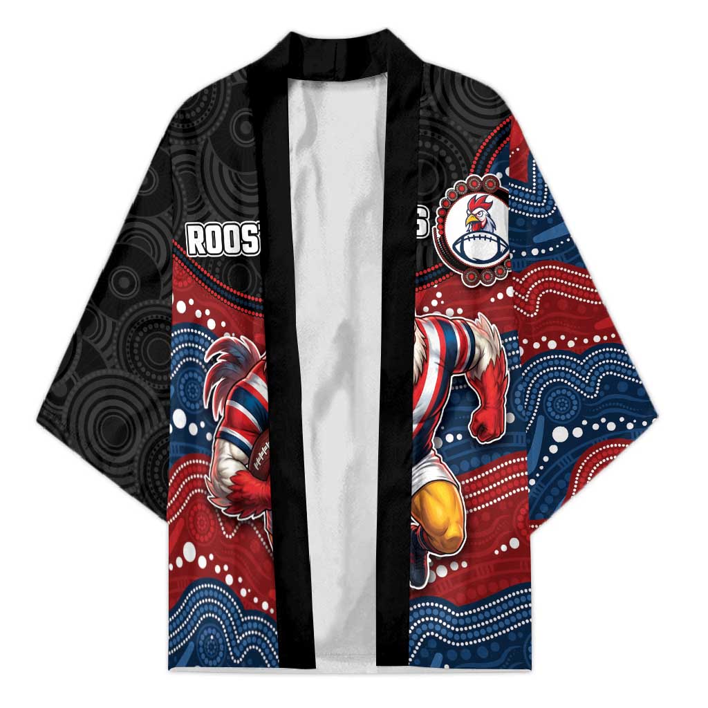 Custom Roosters Kimono Chicken Mascot With Aboriginal Indigenous