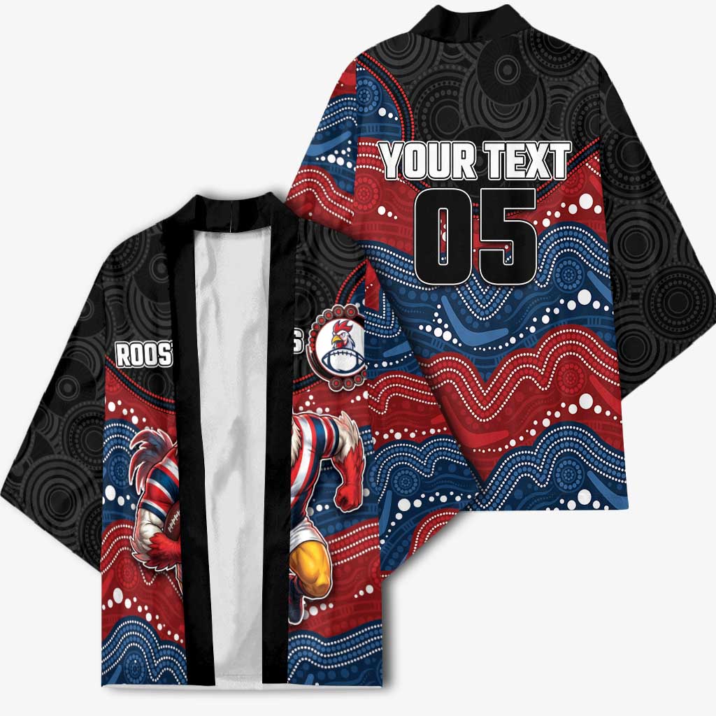 Custom Roosters Kimono Chicken Mascot With Aboriginal Indigenous