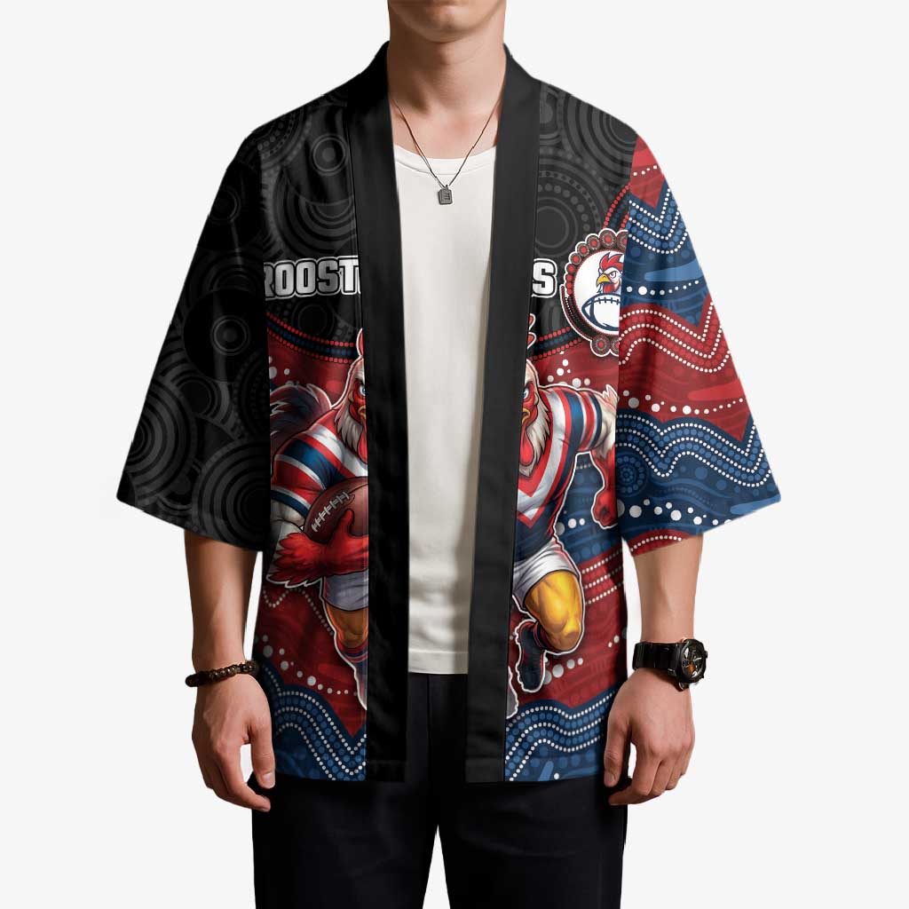 Custom Roosters Kimono Chicken Mascot With Aboriginal Indigenous