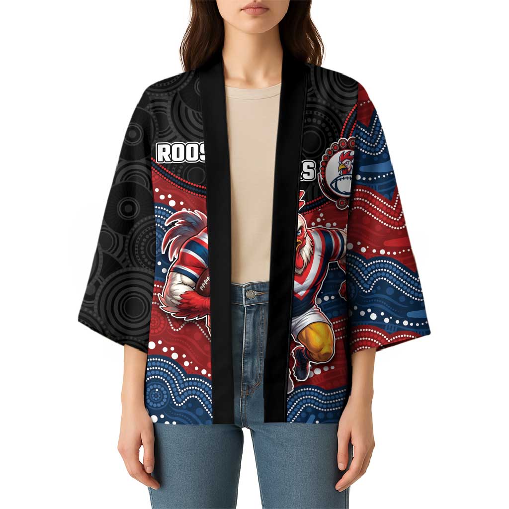 Custom Roosters Kimono Chicken Mascot With Aboriginal Indigenous