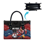 Custom Roosters Leather Bag Chicken Mascot With Aboriginal Indigenous