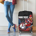 Custom Roosters Luggage Cover Chicken Mascot With Aboriginal Indigenous