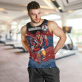 Custom Roosters Men Tank Top Chicken Mascot With Aboriginal Indigenous