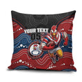 Custom Roosters Pillow Cover Chicken Mascot With Aboriginal Indigenous