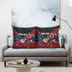 Custom Roosters Pillow Cover Chicken Mascot With Aboriginal Indigenous