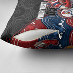 Custom Roosters Pillow Cover Chicken Mascot With Aboriginal Indigenous