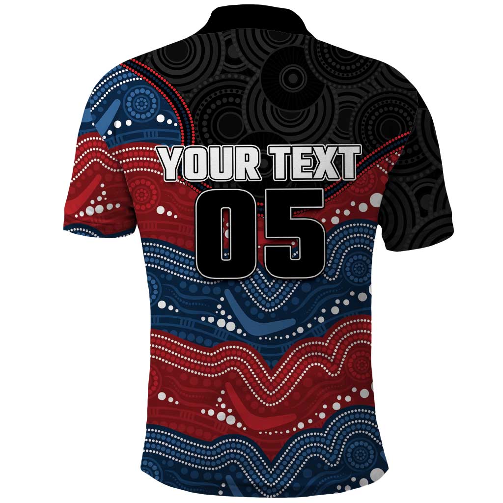 Custom Roosters Polo Shirt Chicken Mascot With Aboriginal Indigenous
