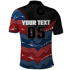 Custom Roosters Polo Shirt Chicken Mascot With Aboriginal Indigenous
