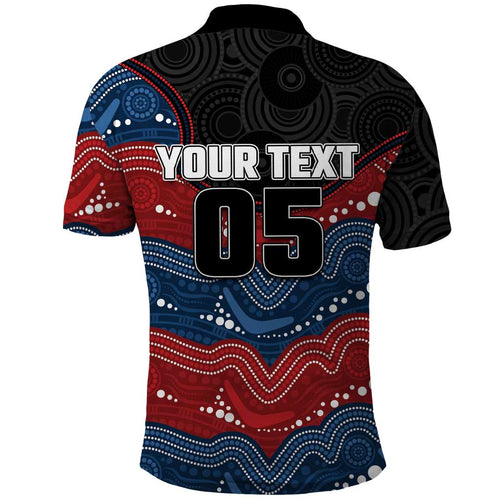 Custom Roosters Polo Shirt Chicken Mascot With Aboriginal Indigenous