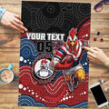 Custom Roosters Puzzle Chicken Mascot With Aboriginal Indigenous