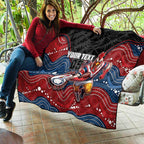 Custom Roosters Quilt Chicken Mascot With Aboriginal Indigenous