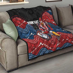 Custom Roosters Quilt Chicken Mascot With Aboriginal Indigenous