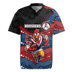 Custom Roosters Rugby Jersey Chicken Mascot With Aboriginal Indigenous