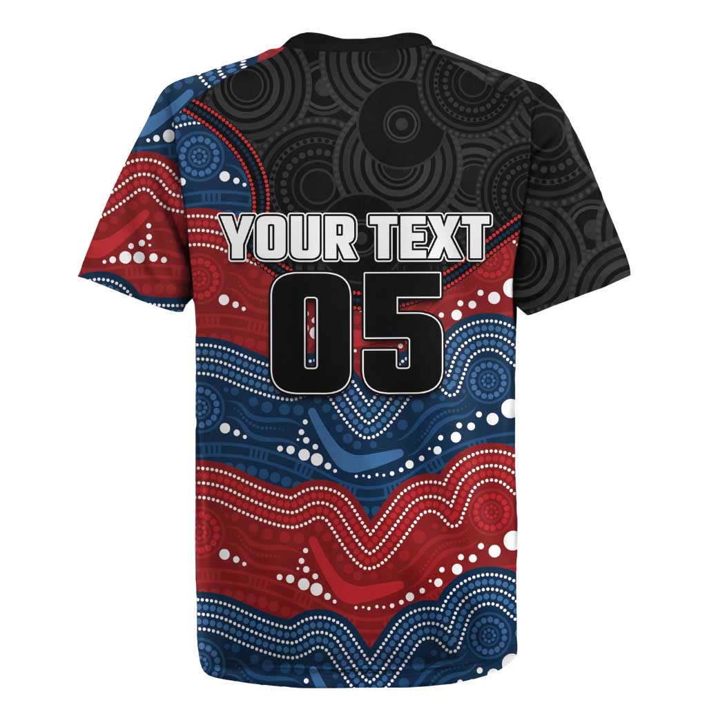 Custom Roosters Rugby Jersey Chicken Mascot With Aboriginal Indigenous