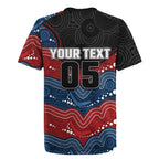 Custom Roosters Rugby Jersey Chicken Mascot With Aboriginal Indigenous
