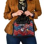 Custom Roosters Shoulder Handbag Chicken Mascot With Aboriginal Indigenous