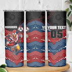 Custom Roosters Skinny Tumbler Chicken Mascot With Aboriginal Indigenous