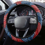 Roosters Steering Wheel Cover Chicken Mascot With Aboriginal Indigenous