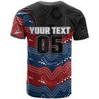 Custom Roosters T Shirt Chicken Mascot With Aboriginal Indigenous
