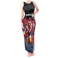 Custom Roosters Tank Maxi Dress Chicken Mascot With Aboriginal Indigenous