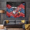 Custom Roosters Tapestry Chicken Mascot With Aboriginal Indigenous