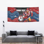 Custom Roosters Tapestry Chicken Mascot With Aboriginal Indigenous