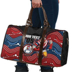 Custom Roosters Travel Bag Chicken Mascot With Aboriginal Indigenous
