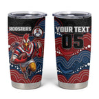 Custom Roosters Tumbler Cup Chicken Mascot With Aboriginal Indigenous