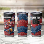Custom Roosters Tumbler Cup Chicken Mascot With Aboriginal Indigenous