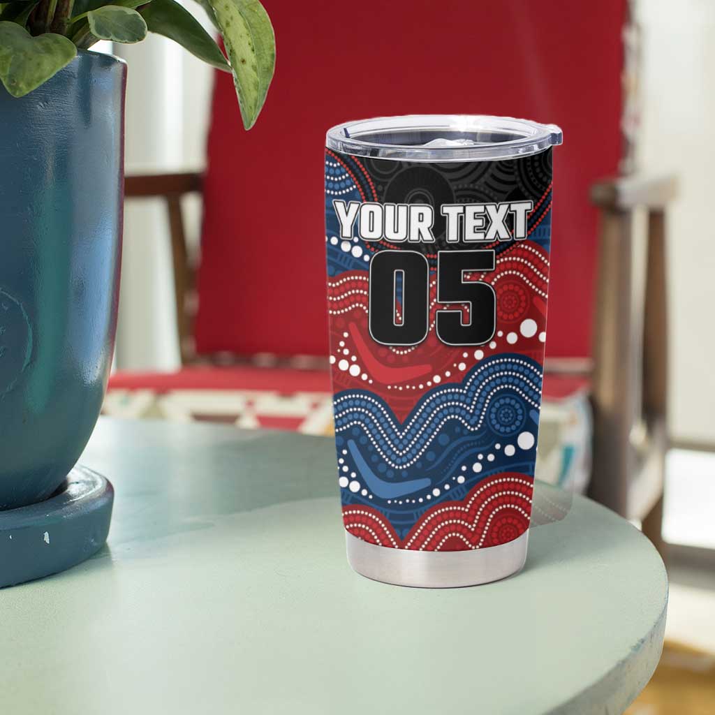 Custom Roosters Tumbler Cup Chicken Mascot With Aboriginal Indigenous