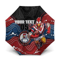 Custom Roosters Umbrella Chicken Mascot With Aboriginal Indigenous