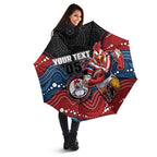 Custom Roosters Umbrella Chicken Mascot With Aboriginal Indigenous