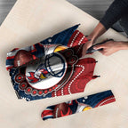 Custom Roosters Umbrella Chicken Mascot With Aboriginal Indigenous
