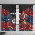 Custom Roosters Window Curtain Chicken Mascot With Aboriginal Indigenous
