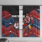 Custom Roosters Window Curtain Chicken Mascot With Aboriginal Indigenous
