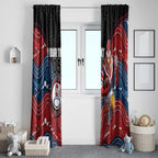 Custom Roosters Window Curtain Chicken Mascot With Aboriginal Indigenous