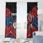 Custom Roosters Window Curtain Chicken Mascot With Aboriginal Indigenous