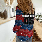 Custom Roosters Women Casual Shirt Chicken Mascot With Aboriginal Indigenous