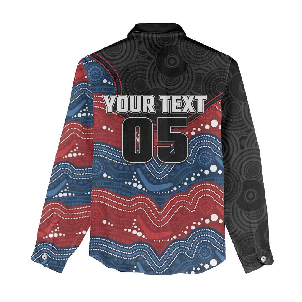 Custom Roosters Women Casual Shirt Chicken Mascot With Aboriginal Indigenous